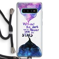 Stars quote: Samsung Galaxy S10 Plus Transparant Hoesje met koord