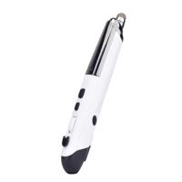 PR-08 6-toetsen Smart draadloze optische muis met Stylus pen & Laser functie (wit)
