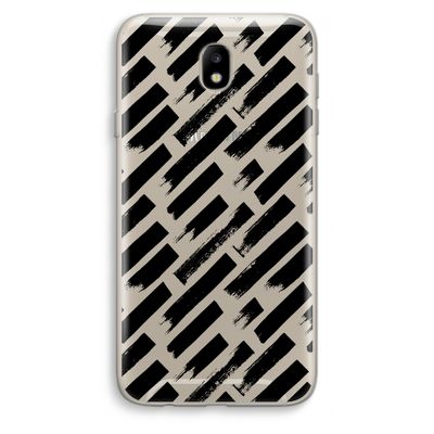 Zwarte vegen: Samsung Galaxy J7 (2017) Transparant Hoesje