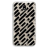 Zwarte vegen: Samsung Galaxy J7 (2017) Transparant Hoesje