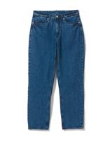 HEMA Dames Jeans Straight Fit Middenblauw (middenblauw) - thumbnail