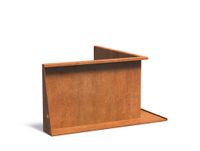 Keerwand cortenstaal binnenhoek 100x100x60cm. Keerwand cortenstaal binnenhoek 100x100x60cm.