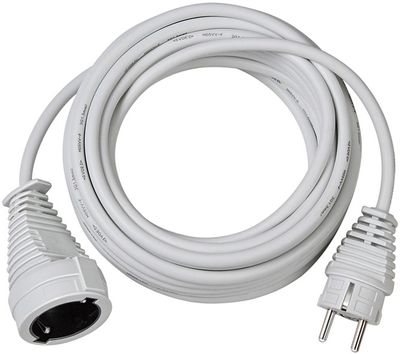 Brennenstuhl Kwaliteits kunststof verlengsnoer 5m wit H05VV-F 3G1,5 - 1168440
