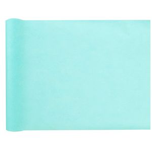 Tafelloper op rol - azuurblauw - 30 cm x 10 m - non woven polyester