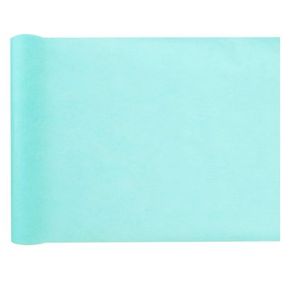 Tafelloper op rol - azuurblauw - 30 cm x 10 m - non woven polyester