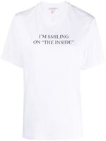 Victoria Beckham "t-shirt imprimé 'I'm Smiling on the Inside""" - Blanc