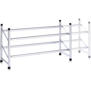 schoenenrek - uitschuifbaar - 2-laags - 64-117 cm - metaal - schoenenkast