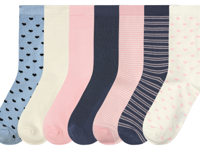 esmara 7 Paar kinder sokken (Blauw/roze/wit, 31-34)