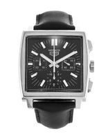 Horlogeband Tag Heuer CS2111 / BC0787 Leder Zwart 22mm
