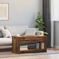 Salontafel met plank met opslag Oud hout 102 x 50 x 52.5 cm Bewerkt hout