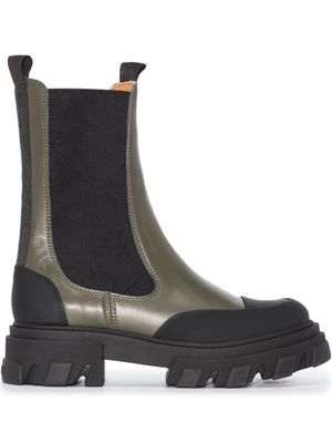 GANNI bottines à semelle crantée - Noir