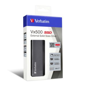 Verbatim Vx500 120 GB Externe SSD harde schijf USB 3.2 Gen 2 (USB 3.1) Spacegrijs 47441