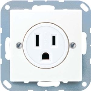 A 521-15 WW  - Socket outlet (receptacle) NEMA white A 521-15 WW