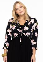 Yoek Bolero ruches HIBISCUS | Zwart | Maat 58/60