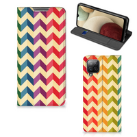 Samsung Galaxy A12 Hoesje met Magneet Zigzag Multi Color - thumbnail