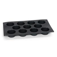 Patisse mini muffinvorm 11 vaks 29x17 cm zwart/siliconen