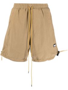 RHUDE short à taille à lien de resserrage - Tons neutres