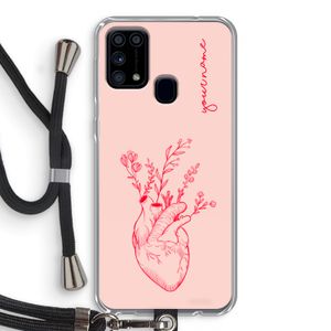 Blooming Heart: Samsung Galaxy M31 Transparant Hoesje met koord