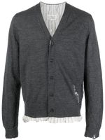 Maison Margiela cardigan à effet usé - Gris - thumbnail