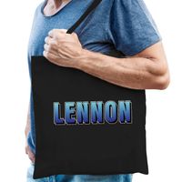 Lennon kado tas zwart voor heren - Feest Boodschappentassen