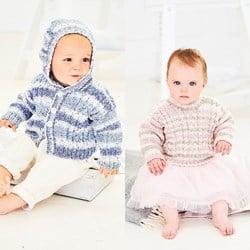 Breipatroon Stylecraft Bambino Prints DK No. 9749 Babyhoodie en trui