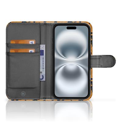 iPhone 16 | Book Style Case | Wood Blue