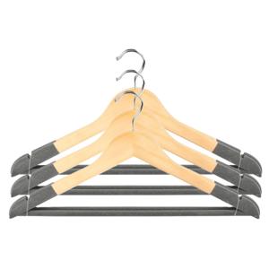 Kledinghangers Nordic - grijs - 6x stuks - hout