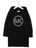 Michael Kors Kids robe-hoodie à logo strassé - Noir