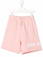 Palm Angels Kids short de sport à logo imprimé - Rose - thumbnail