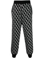 We11done pantalon de jogging en maille intarsia - Noir - thumbnail