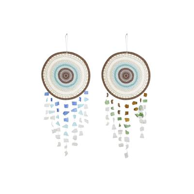 Ophangdecoratie Home ESPRIT Multicolour Boho (2 Stuks)