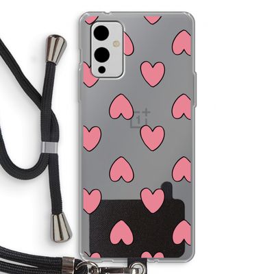 Ondersteboven verliefd: OnePlus 9 Transparant Hoesje met koord