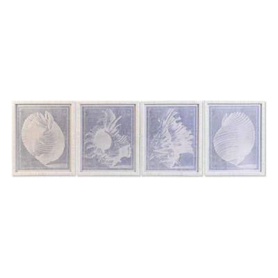 Schilderij DKD Home Decor Kristal Rotan 50 x 2 x 60 cm 50 x 60 x 2,5 cm Schelp