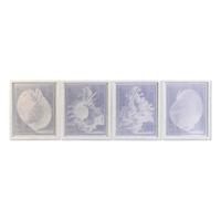 Schilderij DKD Home Decor Kristal Rotan 50 x 2 x 60 cm 50 x 60 x 2,5 cm Schelp
