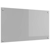 VidaXL Keuken spatscherm lichtgrijs 90 x 50 cm gehard glas