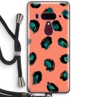 Pink Cheetah: HTC U12+ Transparant Hoesje met koord