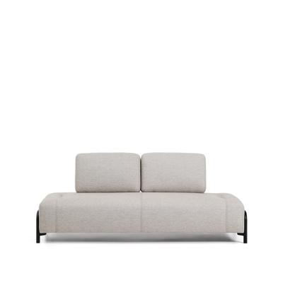 Kave Home 2-zits Bank 'Compo' kleur Beige/Zwart