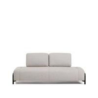 Kave Home 2-zits Bank 'Compo' kleur Beige/Zwart