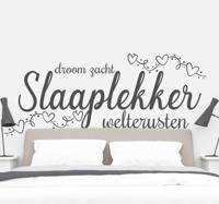 Muurstickers tekst Slaaplekker