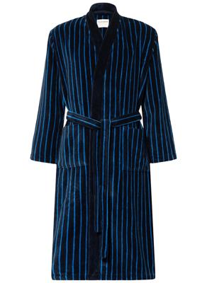 Badjas Schiesser donkerblauw velours