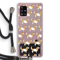 Doggy: Samsung Galaxy A51 5G Transparant Hoesje met koord