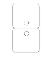 Byoux-kaartje type 22 - bxh 60x110 mm