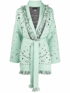 Alanui cardigan Icon en jacquard - Vert