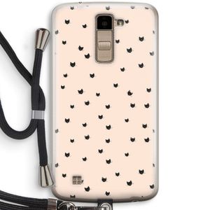 Kleine kattenkopjes: LG K10 (2016) Transparant Hoesje met koord