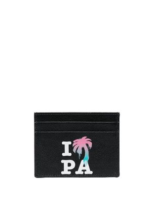 Palm Angels porte-cartes à imprimé graphique - Noir