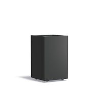 Aluminium plantenbak CARREZ met wielen 50x50x80cm.