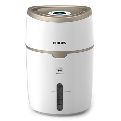 Philips hu4816/10 series 2000 luchtbevochtiger 4l wit/champagne