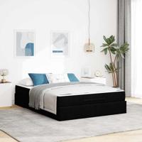 Bedframe met matras Zwart 140 x 200 cm Stof