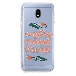 Optimistic flower girl: Samsung Galaxy J3 (2017) Transparant Hoesje