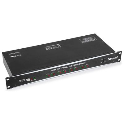 BeamZ 8-weg DMX splitter & booster 19 inch 1HE